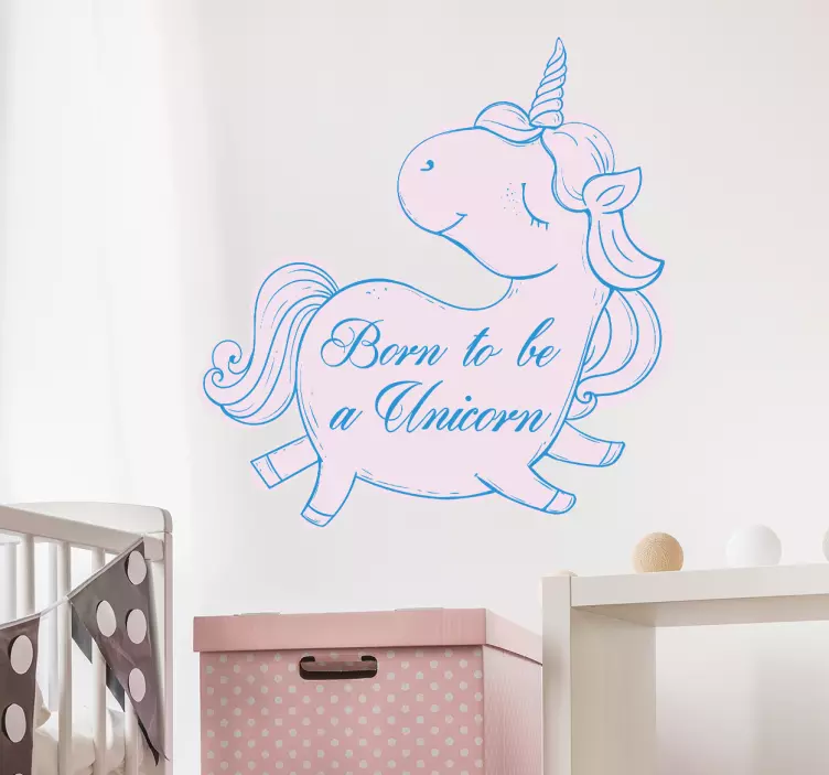 Wandtattoo süßer Einhorn Text - TenStickers