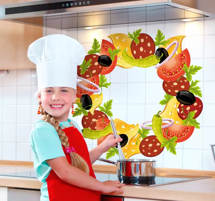 Wandtattoo Essen Kranz - TenStickers