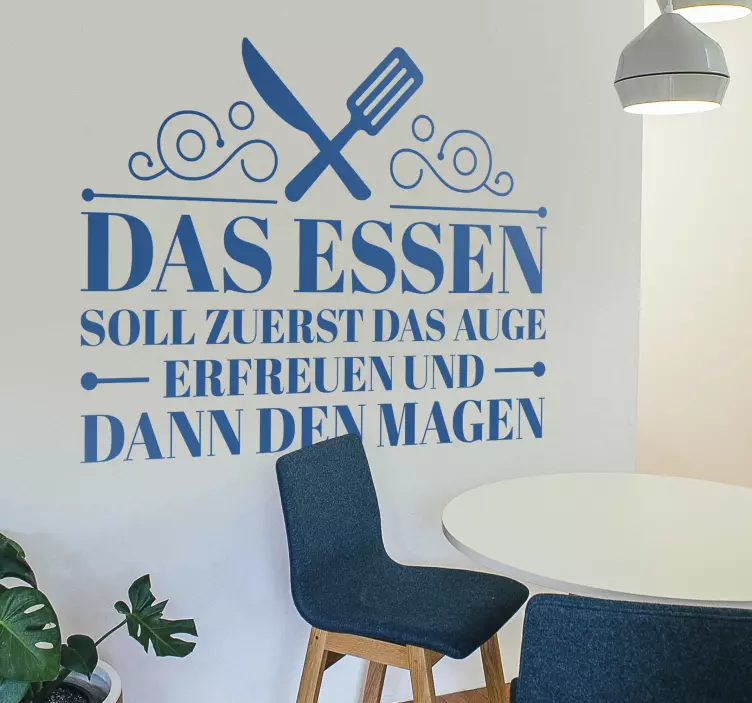 Wandtattoo Essen soll zuerst das Auge erfreuen - TenStickers