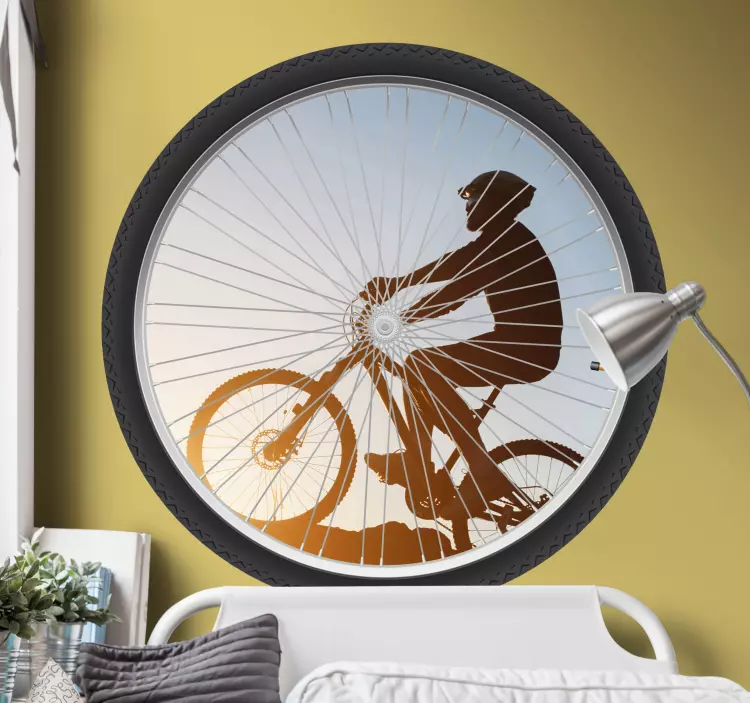 Aufkleber Radsport biker-silhouette-rad - TenStickers