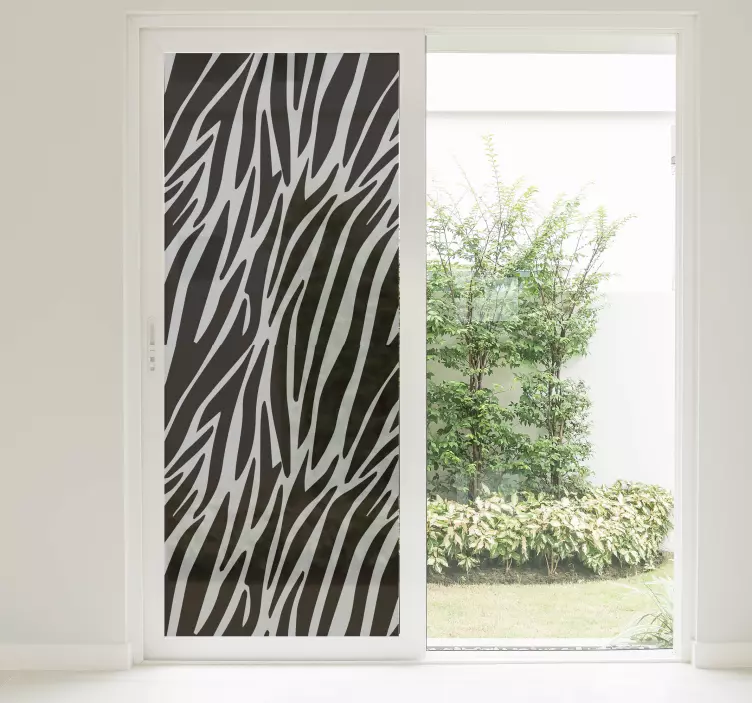 Wandtattoo Fenster mit zebradruck - TenStickers