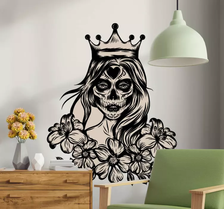 Wandtattoo Figur gekrönte totenkopffigur - TenStickers