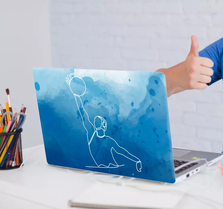 Wandtattoo Sport Wasserball-laptop - TenStickers