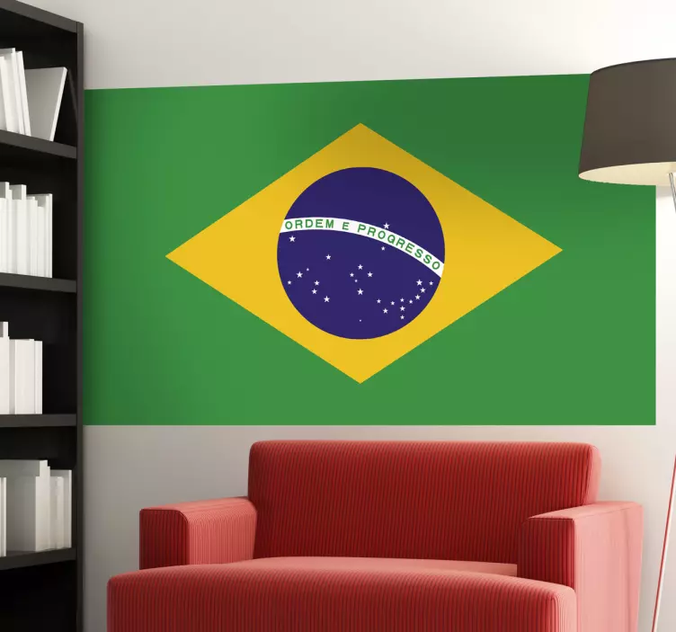 Wandtattoo Flagge Brasilien - TenStickers