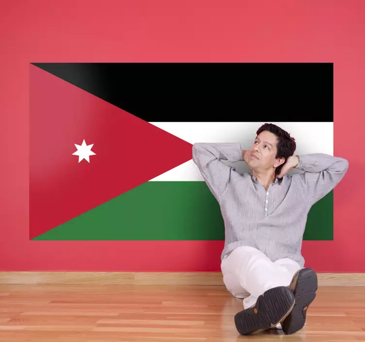 Wandtattoo Flagge Jordanien - TenStickers