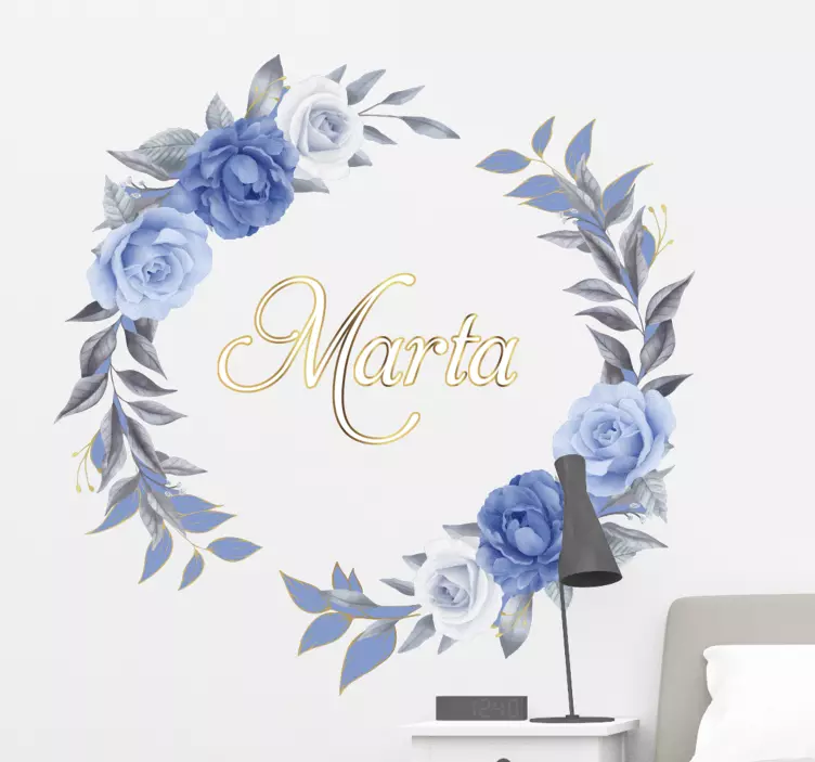 Wandtattoo floral mit personalisiertem design - TenStickers