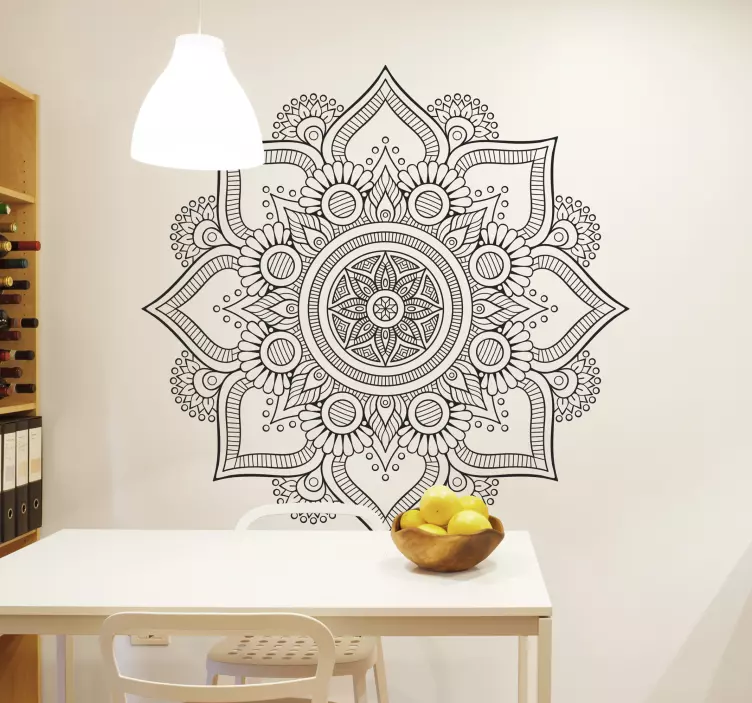 Wandtattoo Florales Mandala - TenStickers