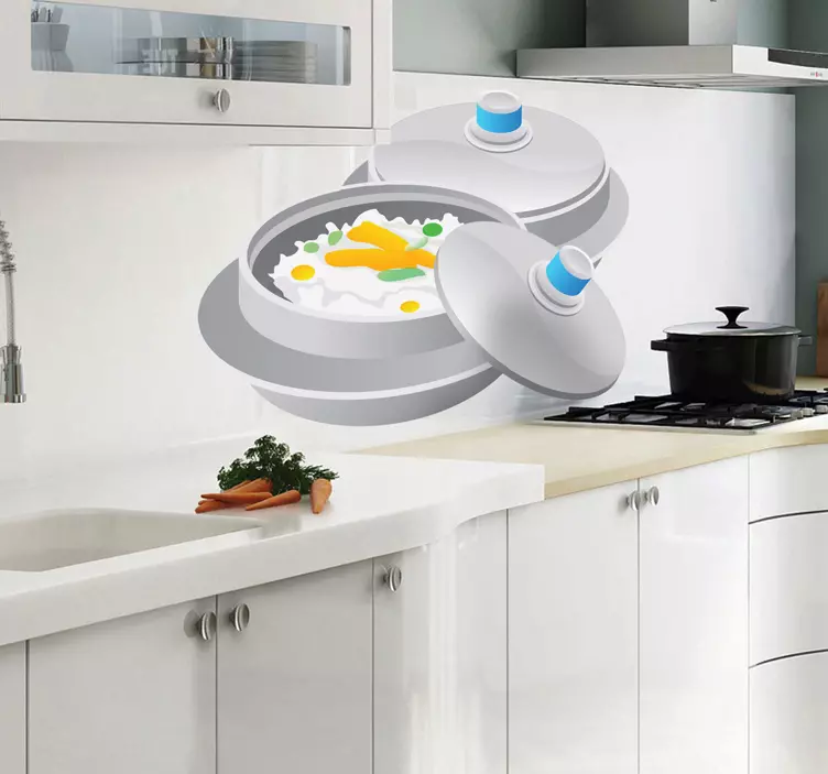 Wandtattoo für die Küche asiatischer Reistopf - TenStickers