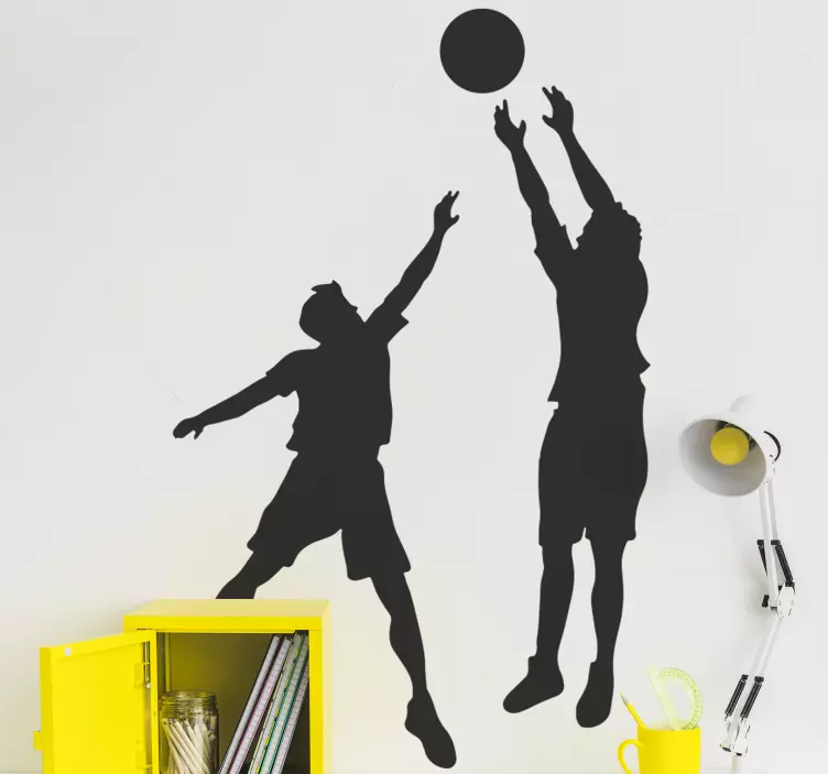 Wandtattoo Fußball springende basketballspieler - TenStickers
