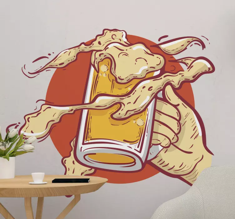 Wandtattoo gastronomie bier spritz illustration - TenStickers