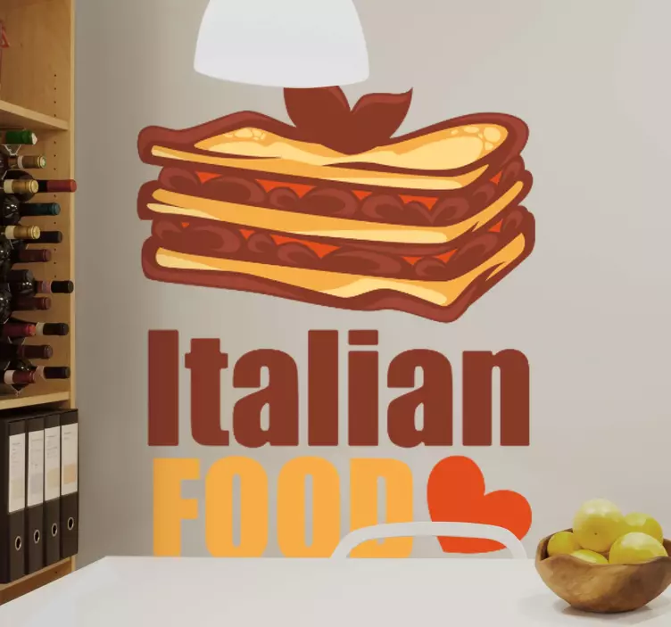 Wandtattoo Gastronomie gourmet-lasagne aus italien - TenStickers