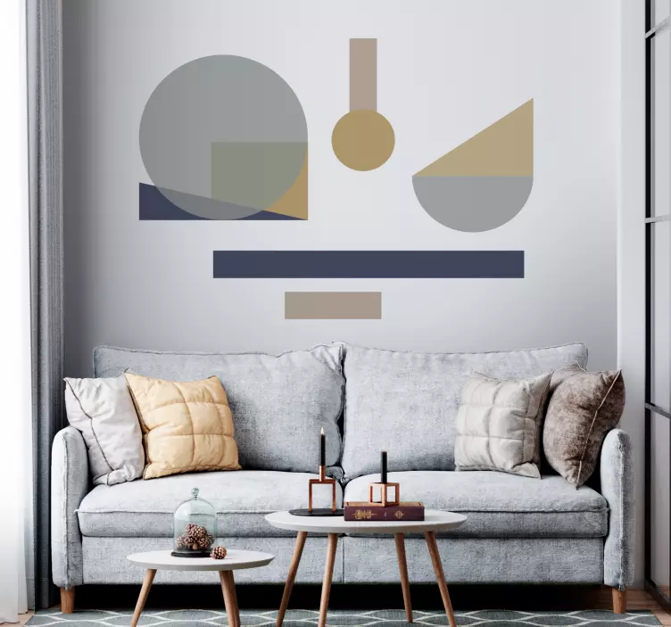 Wandtattoo geometrisch abstrakte geometrische anordnung - TenStickers