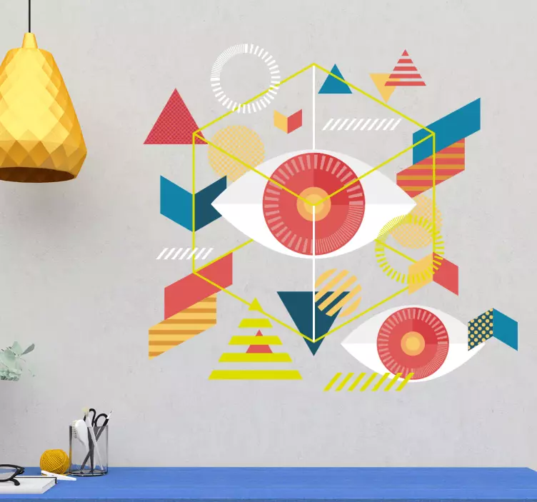 Wandtattoo geometrisch geometrisches augenmuster - TenStickers