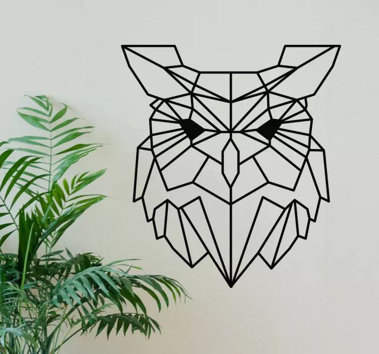 Wandtattoo geometrische Eule - TenStickers