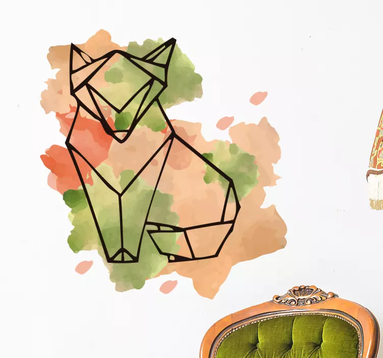 Wandtattoo geometrische Fuchs - TenStickers