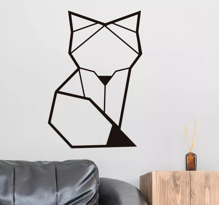 Wandtattoo geometrischer Fuchs - TenStickers