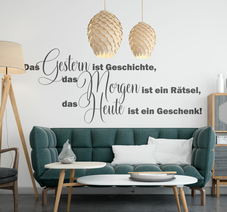 Wandtattoo gestern ist geschichte - TenStickers