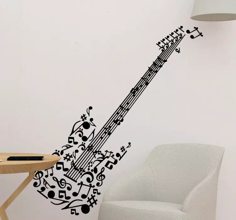 Wandtattoo Gitarre - TenStickers
