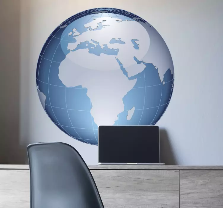 Wandtattoo Globus Afrika und Europa - TenStickers