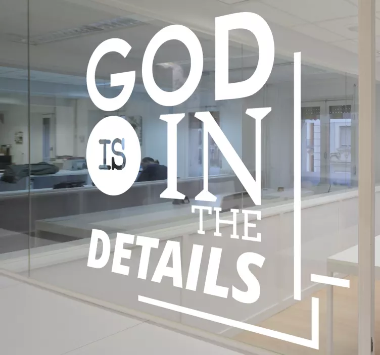 Wandtattoo Gott is in the details - TenStickers