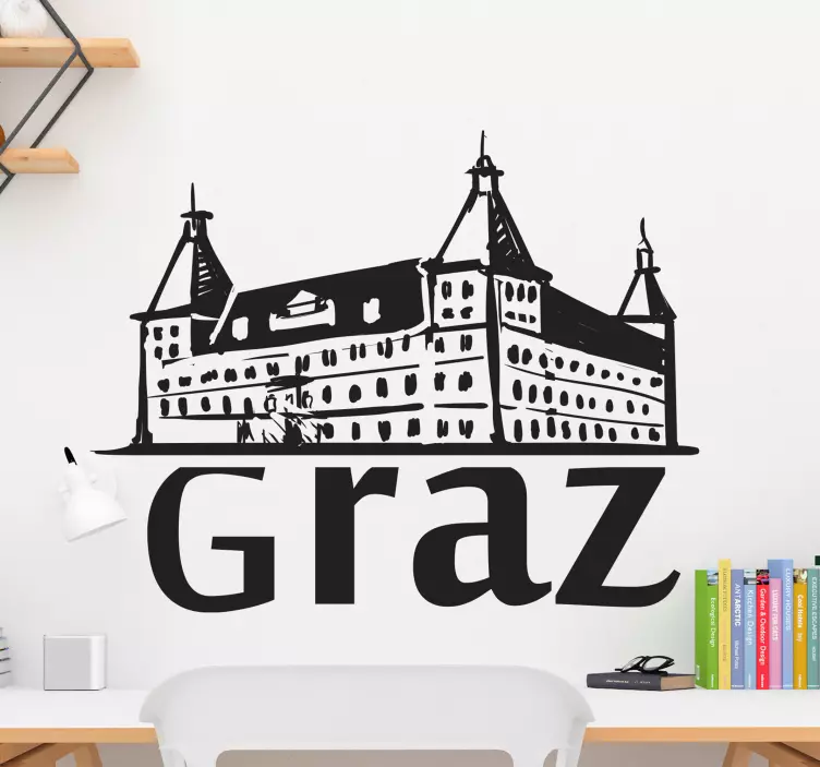 Aufkleber Grazer stadt uhrturm - TenStickers