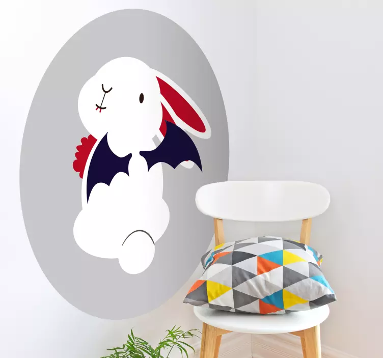 Wandtattoo Halloween Hase Fledermaus Halloween - TenStickers