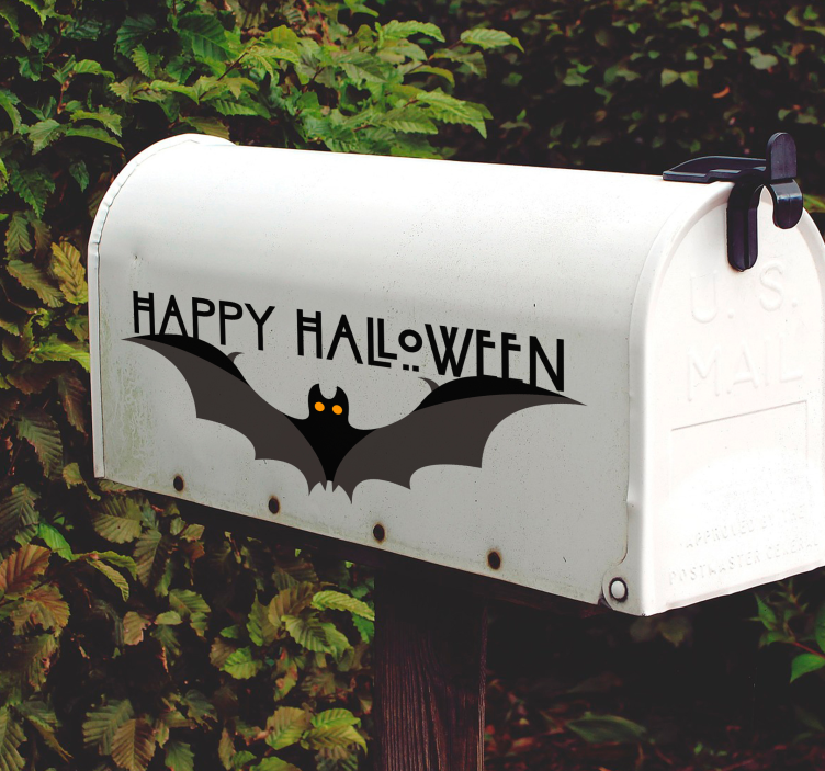 Wandtattoo Happy Halloween Fledermaus - TenStickers