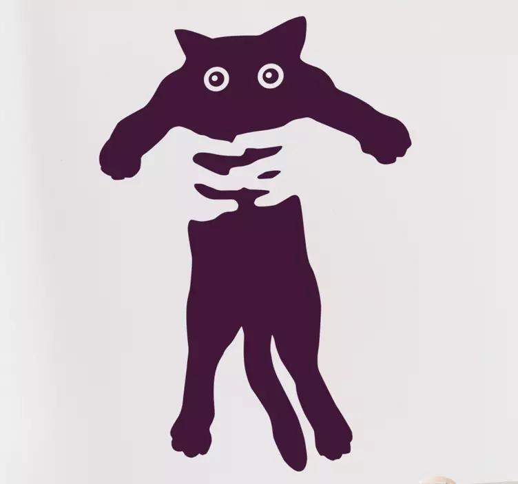 Wandtattoo hochgehobene Katze - TenStickers