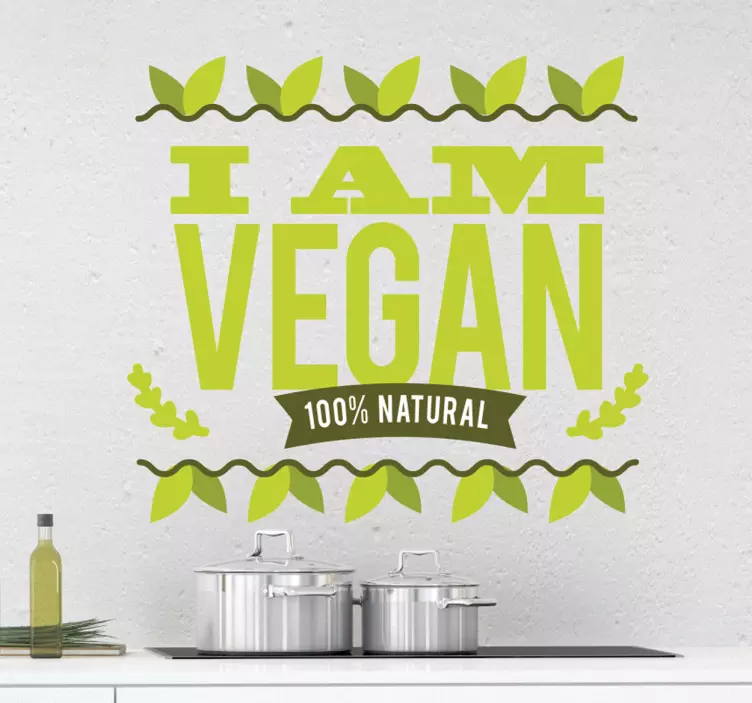 Wandtattoo I am Vegan - TenStickers
