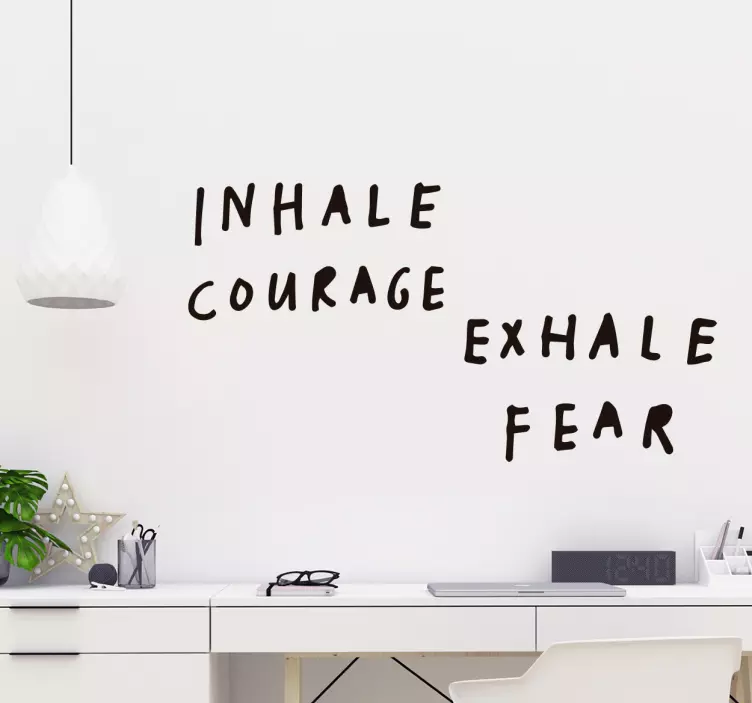 Wandtattoo Inhale Courage - TenStickers