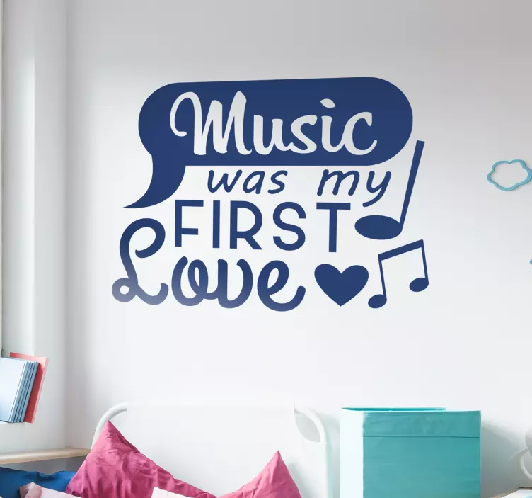 Wandtattoo Jugendzimmer First Love Musik - TenStickers