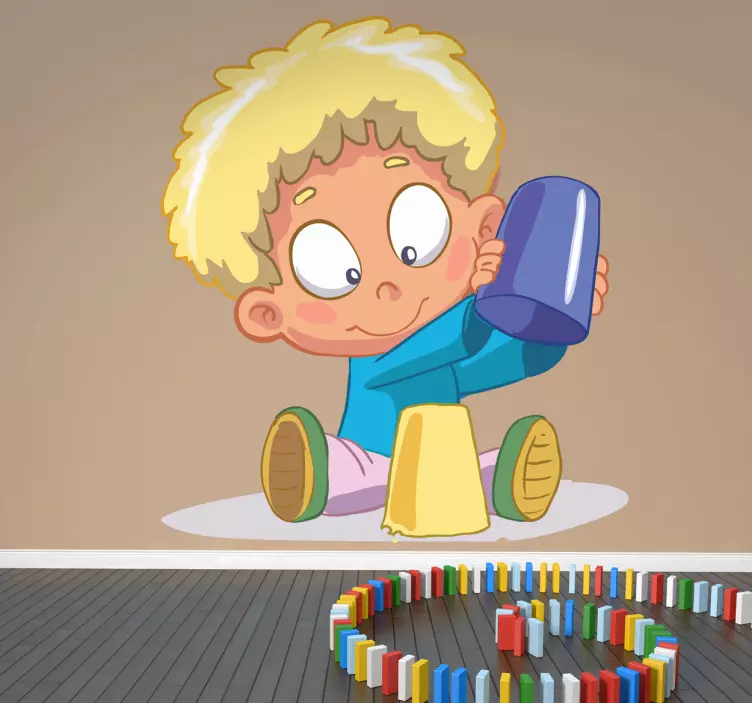 Wandtattoo Junge im Sand - TenStickers