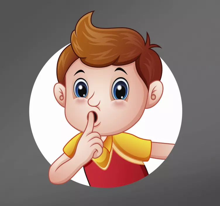 Wandtattoo Kind Leise Sein Handzeichen - TenStickers