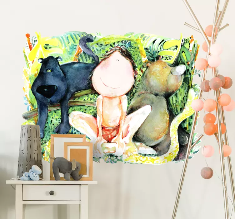 Wandtattoo Kinderzimmer das Dschungelbuch - TenStickers