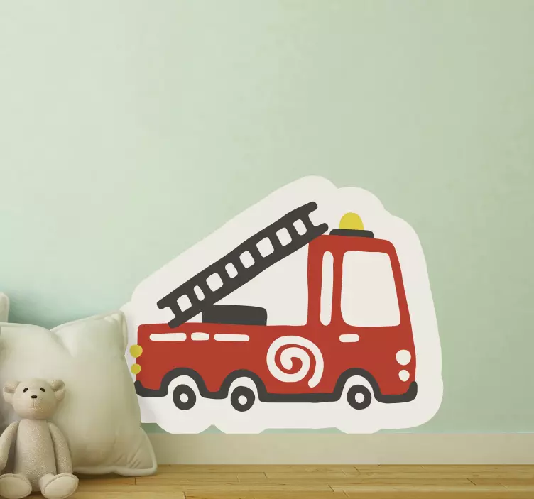 Wandtattoo Kinderzimmer feuerwehrauto-design - TenStickers