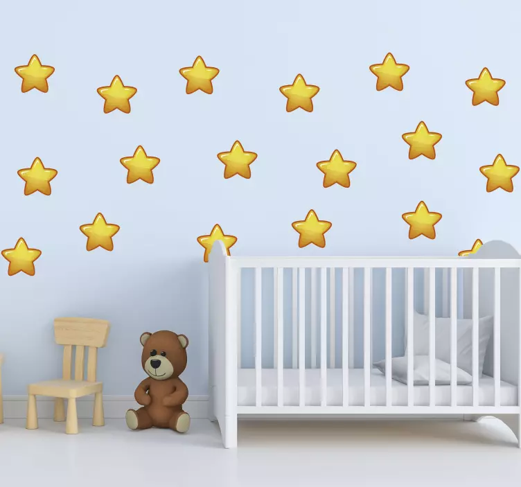 Wandtattoo Kinderzimmer helle sternakzente - TenStickers