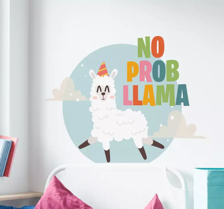 Wandtattoo kinderzimmer kein problem lama - TenStickers
