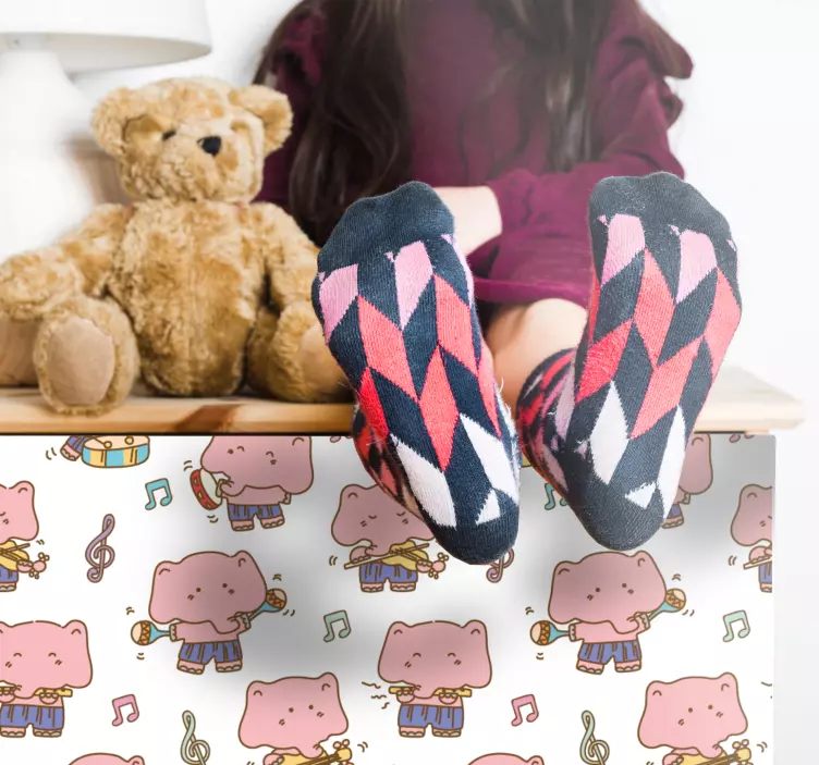 Wandtattoo Kinderzimmer musikalische zeichentrickfiguren - TenStickers