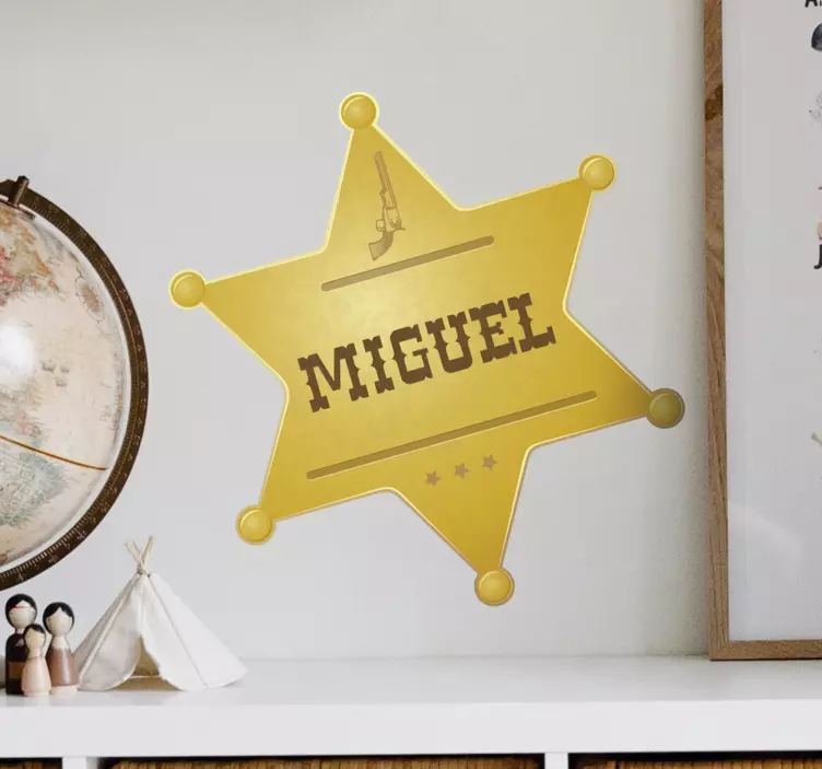 Wandtattoo Kinderzimmer sheriff-abzeichen für kinder - TenStickers