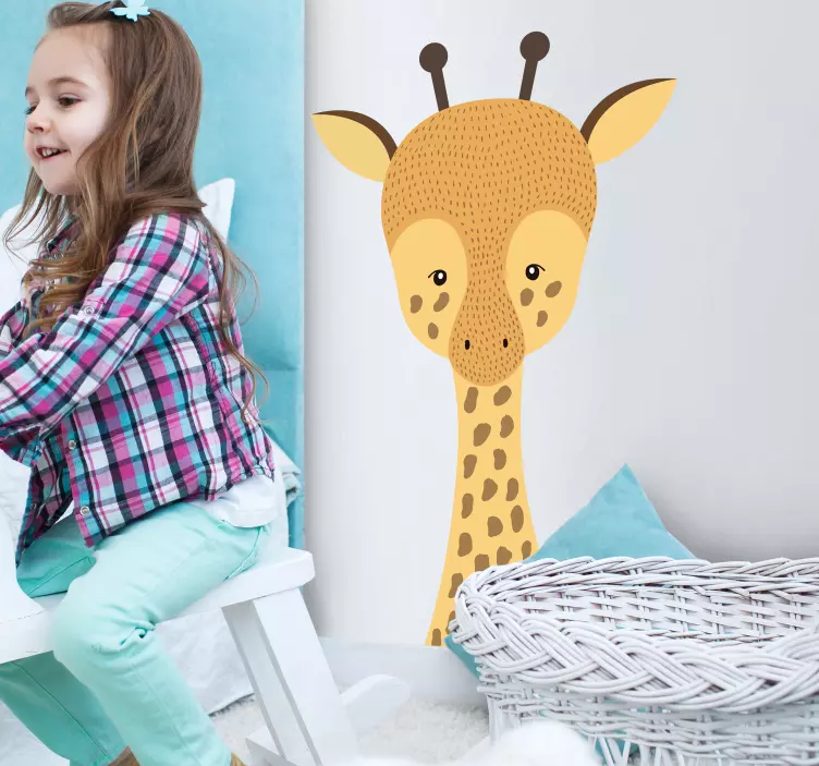 Wandtattoo kinderzimmer süßes giraffen gesicht - TenStickers