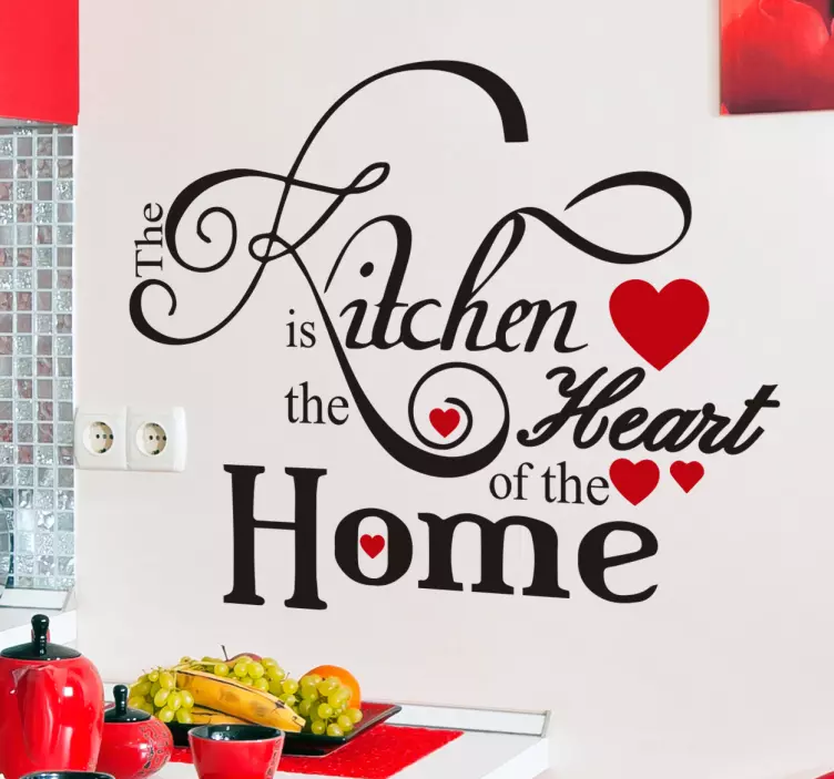 Wandtattoo Kitchen Heart - TenStickers