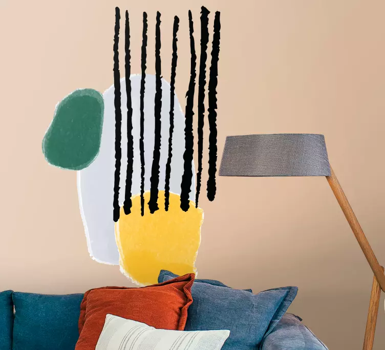 Aufkleber Kunst Abstrakte geometrische formen - TenStickers