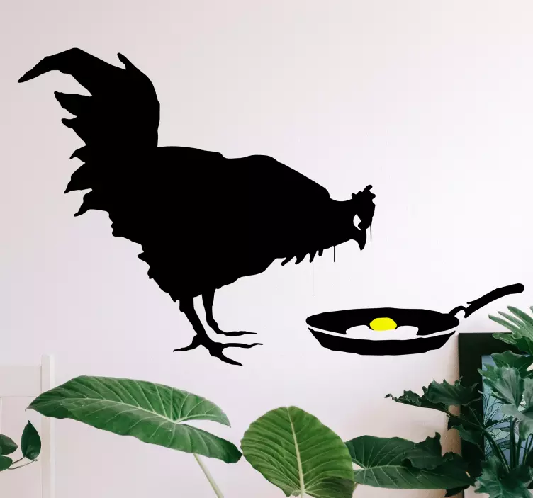 Aufkleber Kunst Banksy huhn und ei - TenStickers