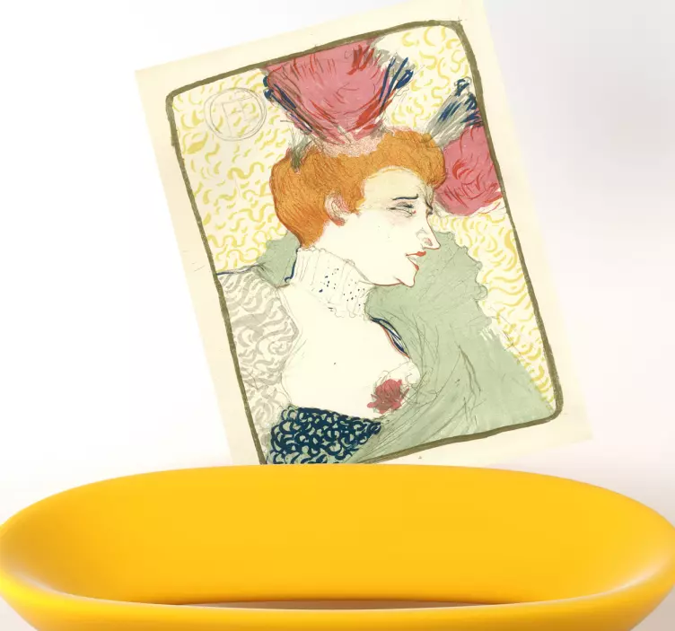 Wandtattoo Kunst elegante porträtillustration - TenStickers