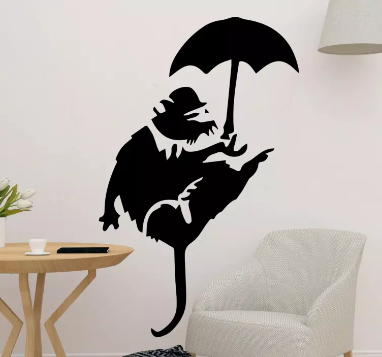 Aufkleber Kunst Rattenkunst banksy - TenStickers