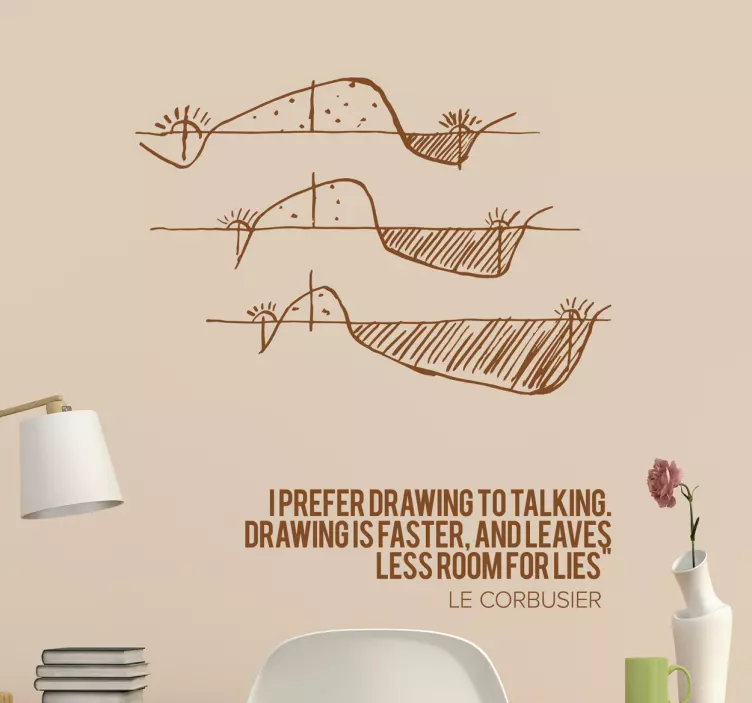 Wandtattoo Le Corbusier - TenStickers
