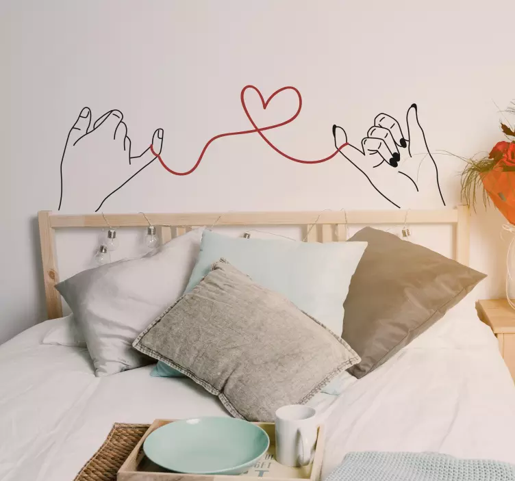 Wandtattoo Liebe Herz Zeichnung mit Händen - TenStickers