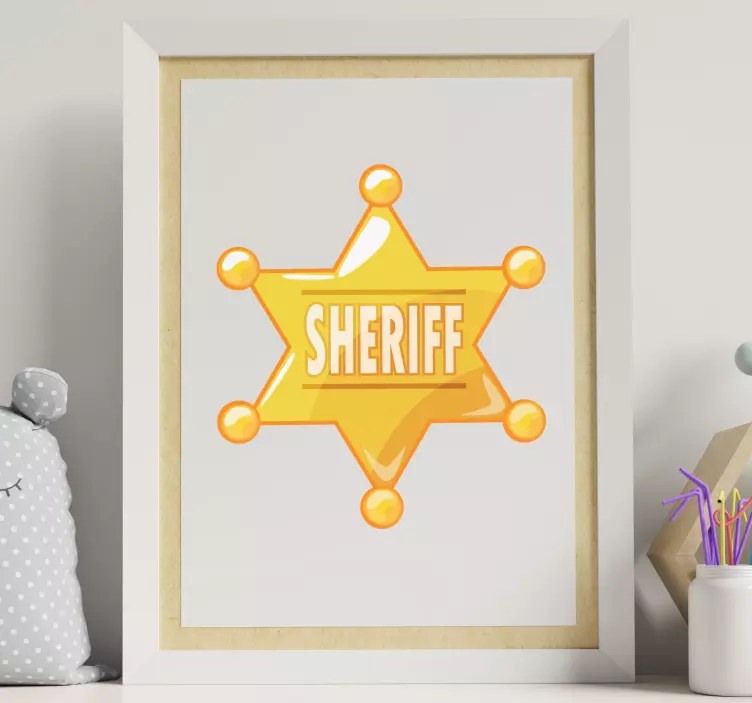 Wandtattoo Menschen sheriff-abzeichen-emblem - TenStickers