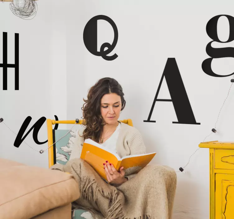 Wandtattoo modernes Alphabet - TenStickers