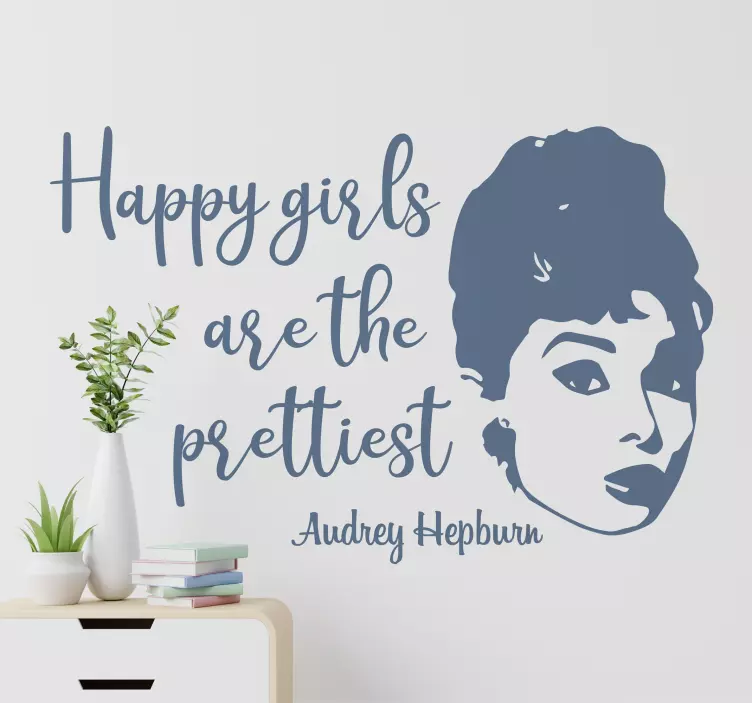 Wandtattoo Motivation Audrey Hepburn Zitat - TenStickers
